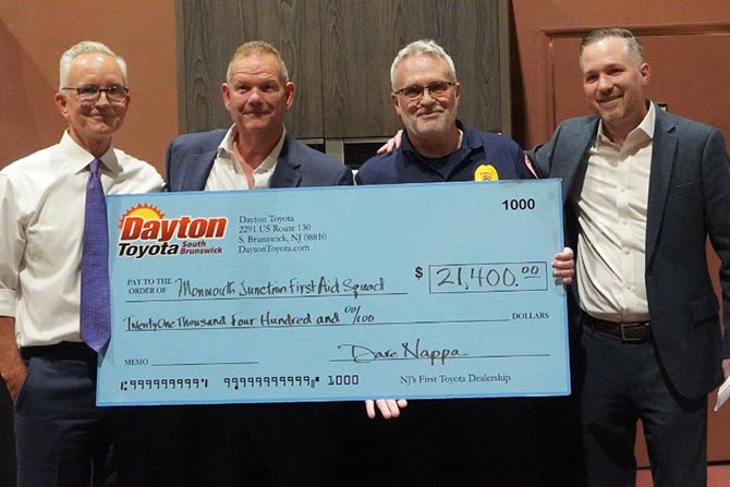 Dayton Toyota presenting check