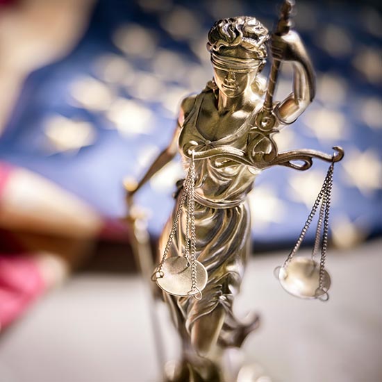 Lady Justice holding scales