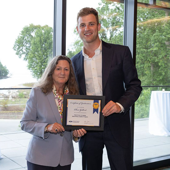 Presentation of certificate fred-beans-ford-rising-leader